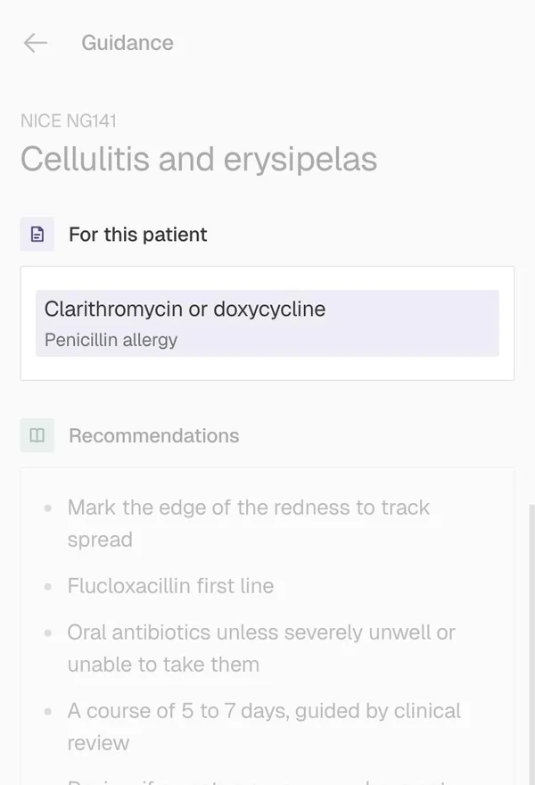 wai Clinicians, guidance marked For this patient from what the record holds