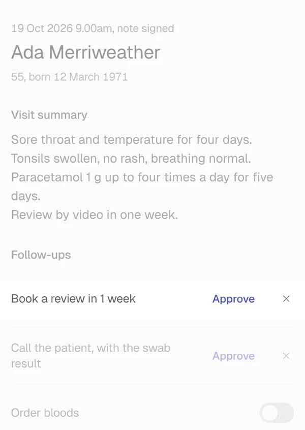 wai Clinicians, a follow-up review waiting for approval