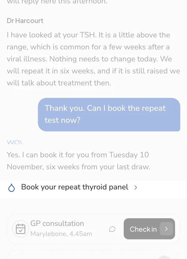 wai Profile, the repeat thyroid panel offered to the patient