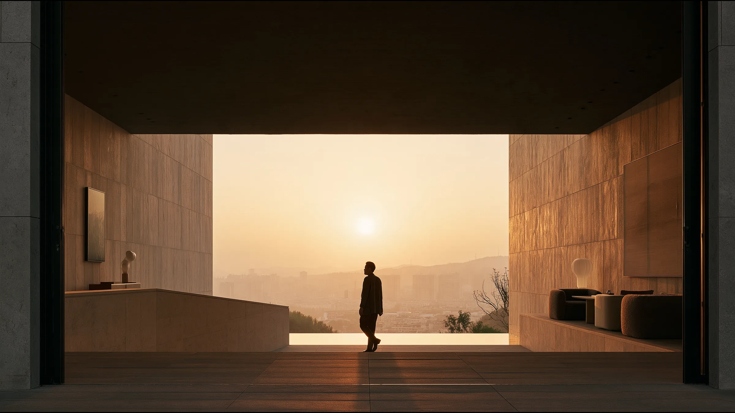 A clinician at ease in a vast, light-filled private clinic in Hangzhou, the city beyond the glass