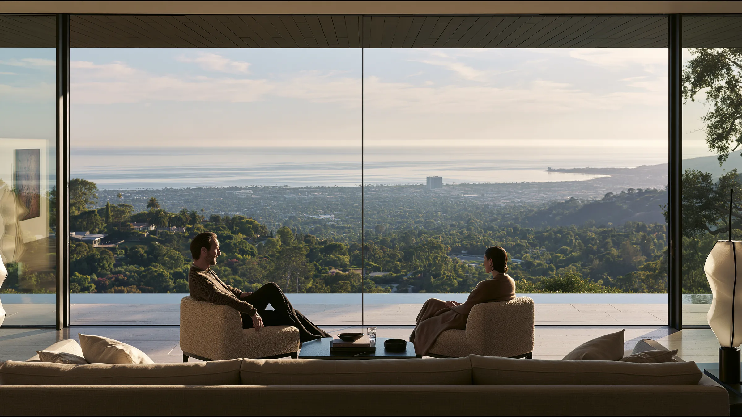 A clinician at ease in a vast, light-filled private clinic in Montecito and Santa Barbara, the city beyond the glass