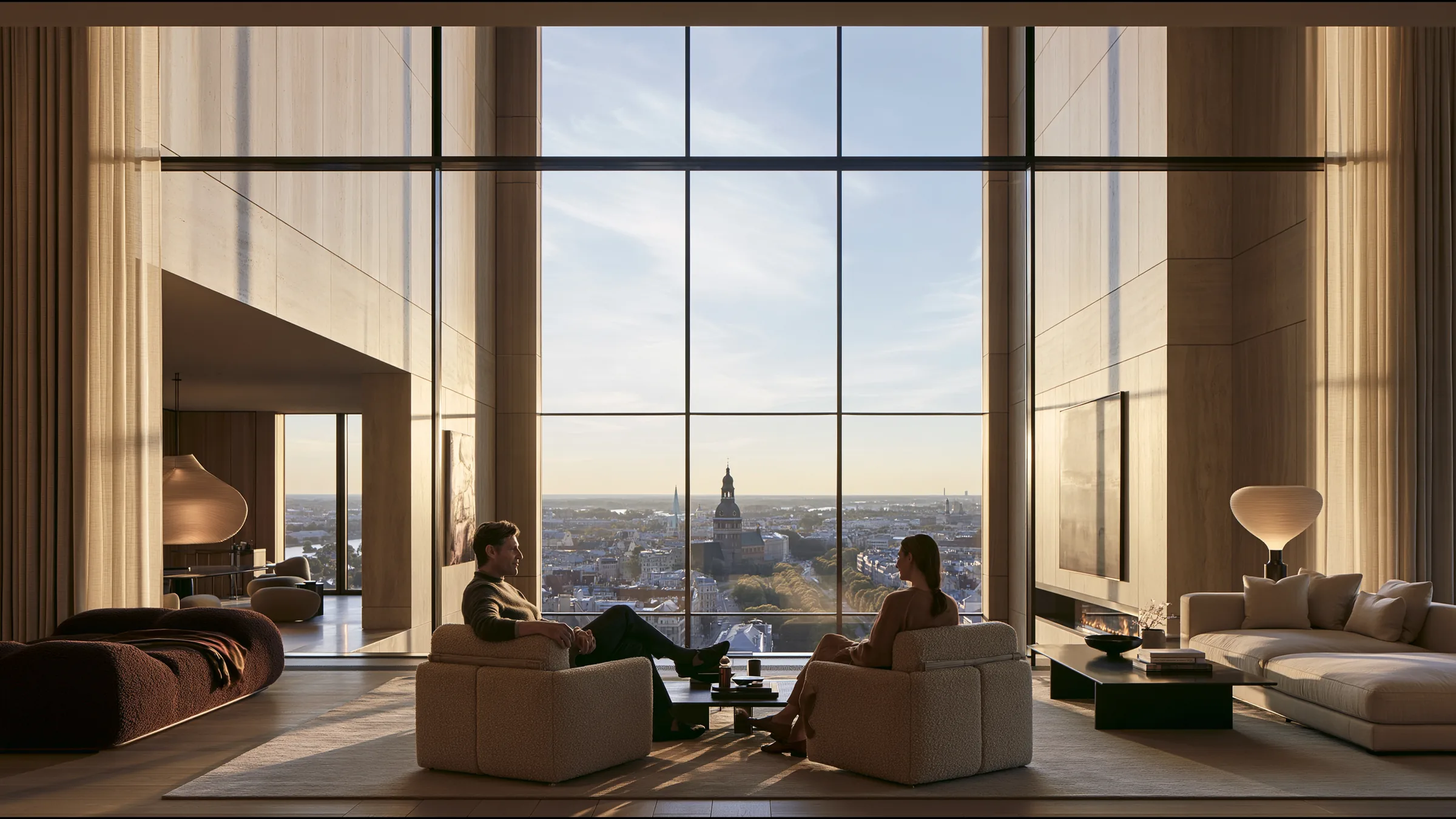 A clinician at ease in a vast, light-filled private clinic in Riga and Jūrmala, the city beyond the glass