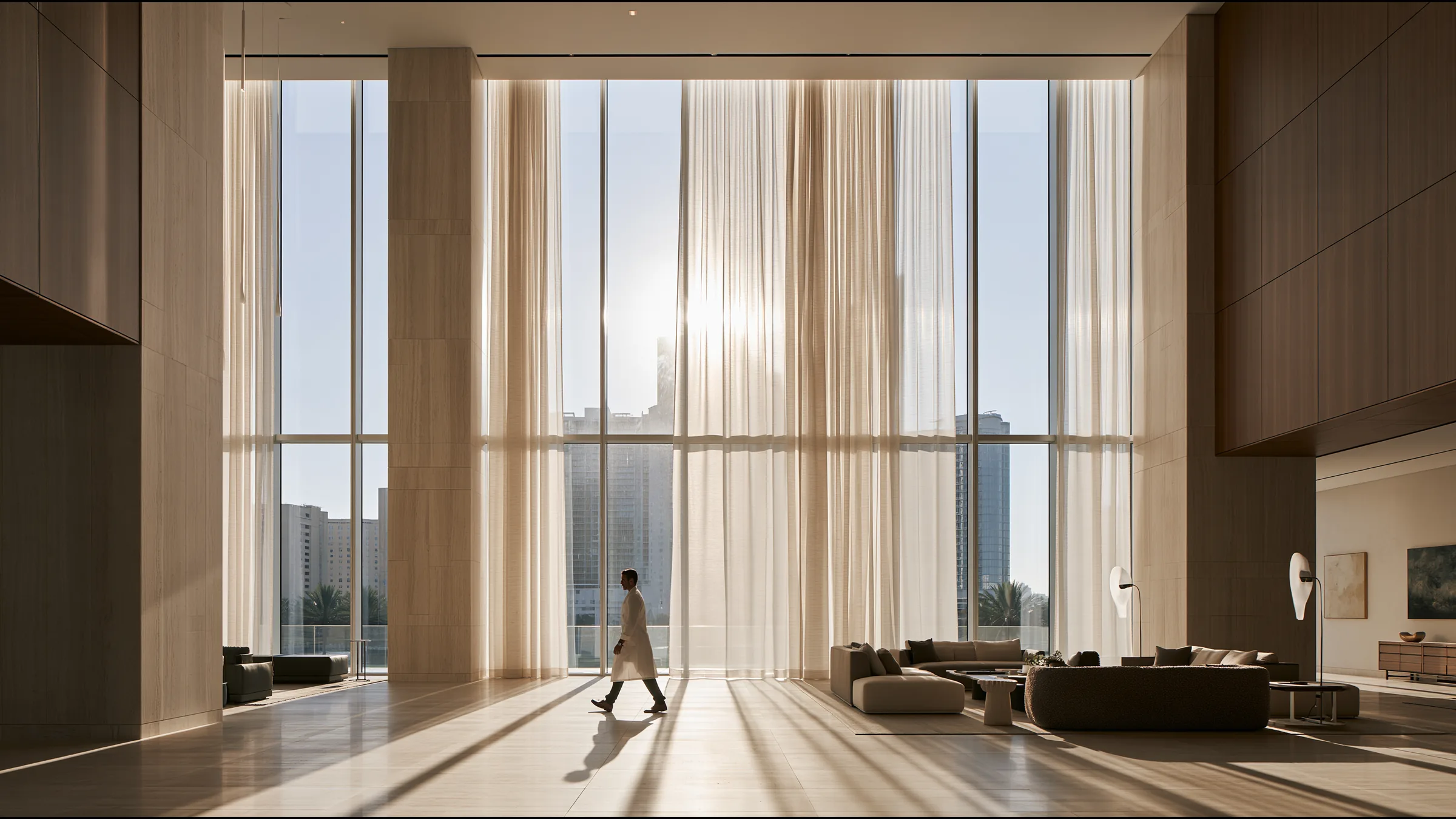 A clinician at ease in a vast, light-filled private clinic in Tampa and Sarasota, the city beyond the glass